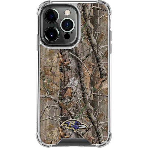 NFL Baltimore Ravens Realtree AP Camo iPhone 16 Pro Clear Case
